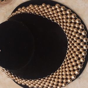 Natasha Beaded Goldtone Graduated Necklace Adjustable New